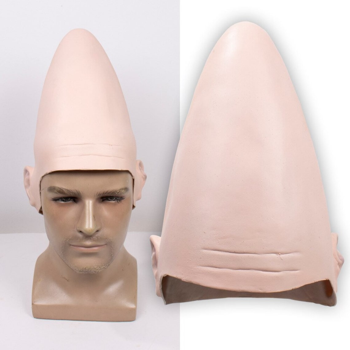 Coneheads Alien Latex Cap Mask Cosplay Egg Head Conical Masks Etsy