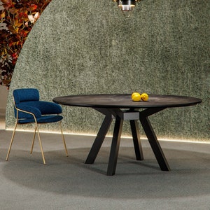 Patas cuadradas para mesa de comedor, base redonda (alto 72 cm), patas de metal hechas a mano, patas de escritorio, patas para muebles, LEXI ROUND 80.60