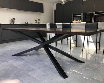 Base de Mesa, Base de Mesa de Comedor, Mesa, Base de Metal, Hecho a Mano, Mueble, Base de Mesa Moderna, Base de Mesa de Metal, Patas de Mesa de Comedor XSAVI 80.60