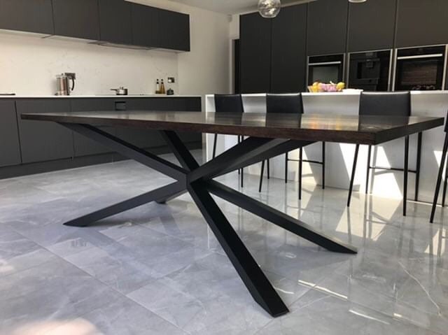 Steel dining table base outlet