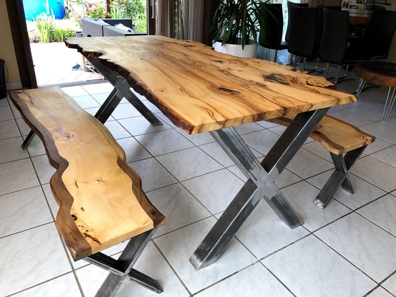 A true industrial design – metal X shape table  legs for table or desk. They perfect match to workstation, long home office table, walnut butcher block desk, live edge tabletop, epoxy river table, oak slab tabletop.