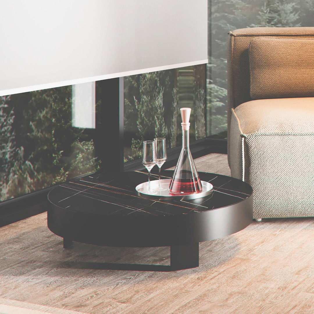 Low Modern Coffee Table Loft Style Side Table Low Table With Etsy