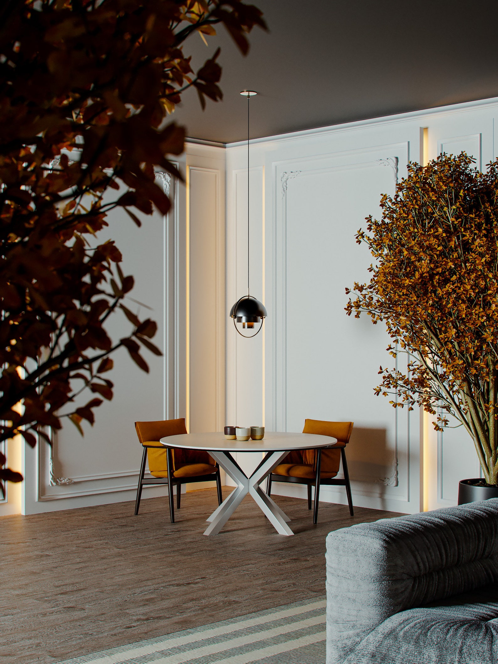 Dining Table Leg for ROUND Table Top, Industrial Style Table Base