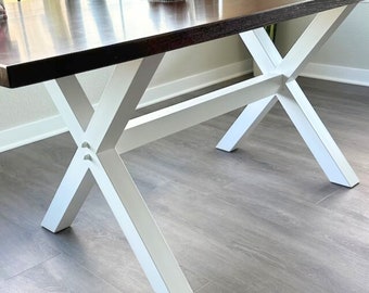 Dining Table Base, Modern Farmhouse Kitchen Table Base, Handmade Furniture Legs, Metal Desk Legs XERO 70.70