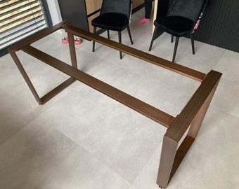 Metal Dining Table Legs for Heavy Marble and Glass top. Steel Table Legs, Table Frame, Iron Table Legs for Reclaimed Wood, VEXI BASE