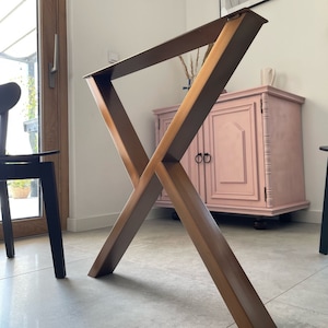 Dining Table Legs Copper Finish, Brushed Gold Desk Legs, Coffee Table Legs, Entryway Bench Legs, Unique Finishes, MR WUU, Set of 2 legs