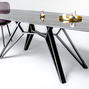 Contemporary Dining Table Base,  Modern Table Base for Oval Top, Handmade Furniture Legs, Steel Unique Table Base,  VIRRO 80.20