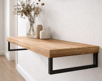 Modern Floating Console Bracket, Bar Shelf For Breakfast, Minimalist Vanity Support, Heavy-Duty Steel Washbasin Bracket, Tall 15 cm