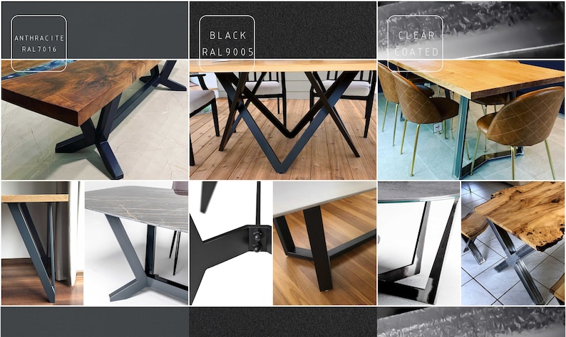 Metal Table Legs set2 , Dinning table legs , Steel table legs , Modern iron table legs, CLER image 7
