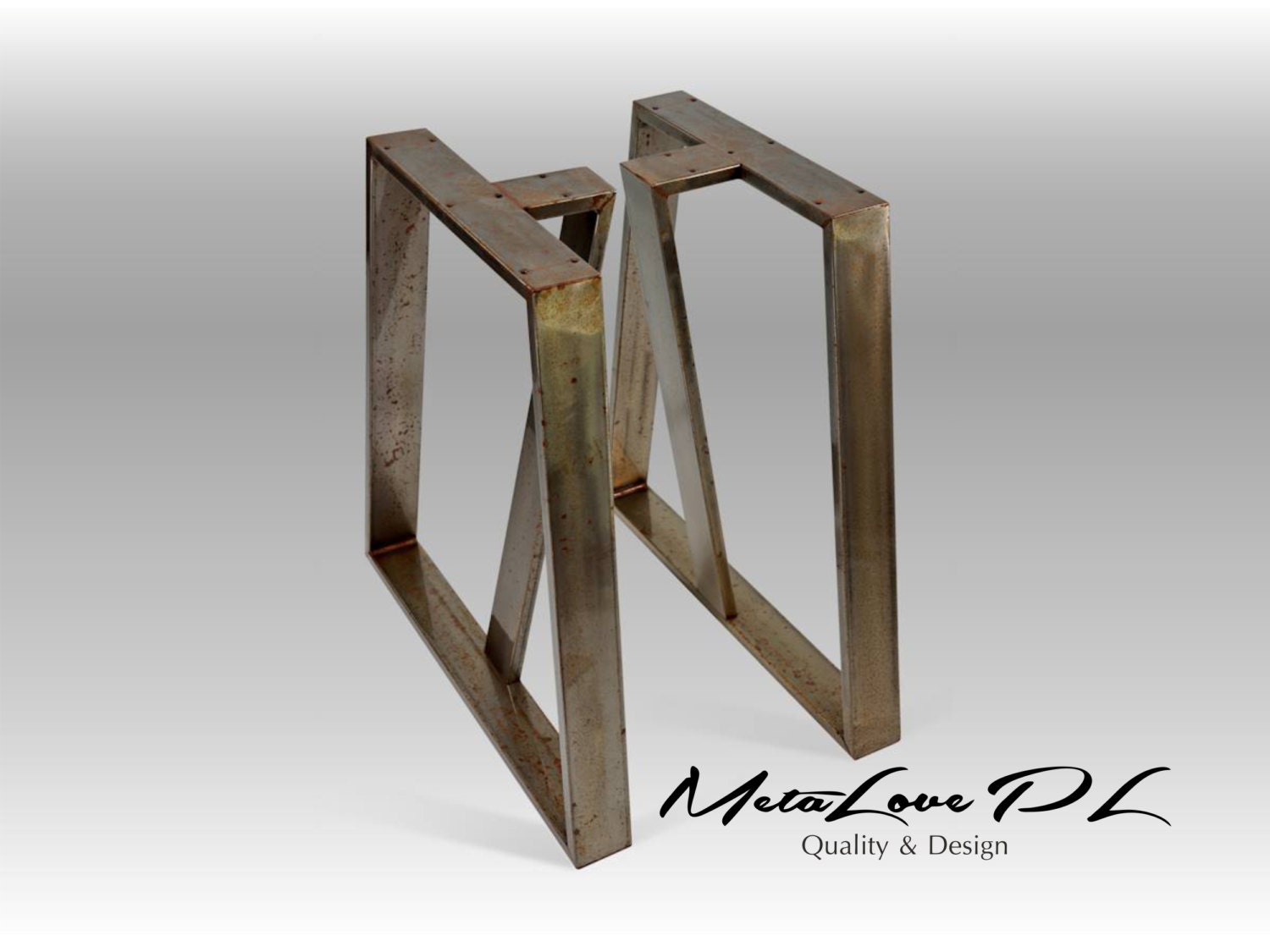 IKAYAA Pieds de Table Cadre de Table en métal Robuste Style Industrielle Base de Table Simple pour Meubles de Bureau à Domicile 160x65x101 cm 