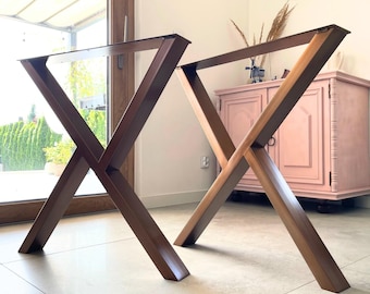 Modern Desk Legs, X Dining Table Legs, Bench Legs, Coffee Table Legs, Entryway Bench Legs, MR WUU, Set of 2 legs