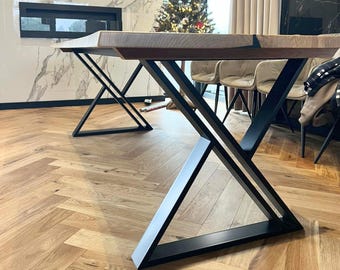 Dining Table Legs, X Table Legs, Modern Desk Legs, Bench Legs, Coffee Table Legs, MR IKS 80.20, Set of 2