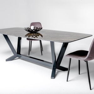 Contemporary Metal Base, Steel Table Base For Stone, Handmade Furniture, Modern Table Base, Metal Table Base, Dining Table Legs LEXI 80.60
