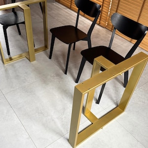 Contemporary Dining Table Legs, Modern Kitchen Table Legs,  Farmhouse Style Coffee Table Legs, Legs For Wood Tabletop, Set of 2, TED 80.20