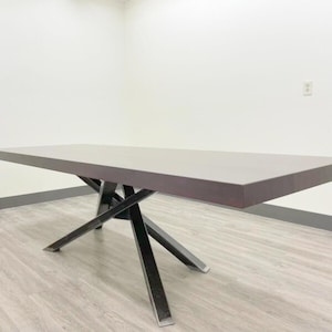 Metal Table Base For Wood Top, Contemporary Steel Base, Industrial Style Base For Dining Table With Glass Top, NEXUS 80.60