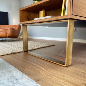 Meuble de rechange en acier de 20 cm de hauteur, Pieds d'armoire, Rénovation de meubles de bricolage, Pieds de meuble télé, Pieds de commode, Pieds de table de chevet, CRUDO FLAT 40,5