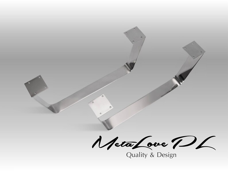 Vexi Flat Stainless Steel Bench Legs Flat Steel Trapezoid Etsy