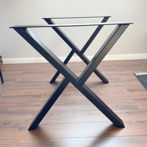 Designer Dining Table Legs, Study Desk Legs, Metal Coffee Table Legs, Entryway Contemporary Steel Legs, Unique Finishes, MR WUU, Set of 2