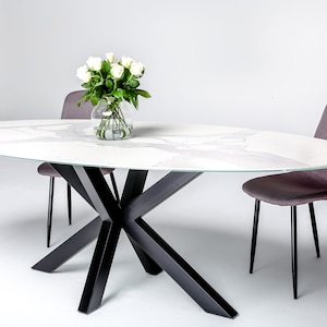 Table Base, Pedestal, Dining Table Base, Metal Table Base Powder Coated  Height XSAVIER 80 x 60