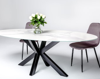 Table Base, Pedestal, Dining Table Base, Metal Table Base Powder Coated  Height XSAVIER 80 x 60