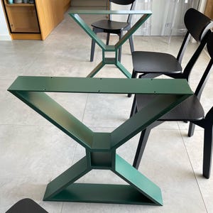 Modern Steel Legs For Wood Tabletop, X-Shaped Metal Table Legs, Modern Farmhouse Table Legs, Kitchen Table Legs, Ready To Ship, OTTO 120.20