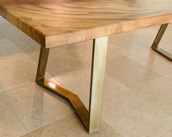 Patas de mesa doradas, Patas de mesa de acero (juego de 2), Mesa de comedor, Patas de escritorio, Patas de muebles, Mesa industrial, color ORO, YAKO 80.20