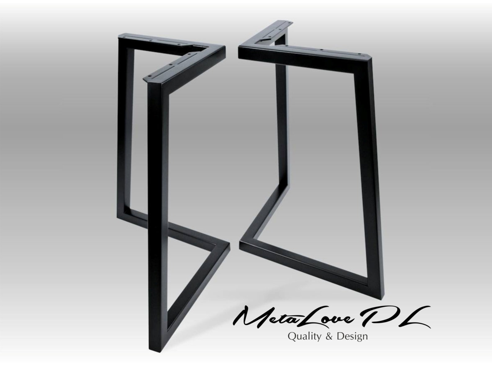 Steel Dining Table Legs set of 2. Metal Table Legs for Etsy