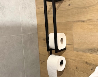 Restroom Toilet Paper Hanger, Wc Roll Wall Mount Rack And Hanger, Toilet Paper Holder and Storage, Steel  Holder