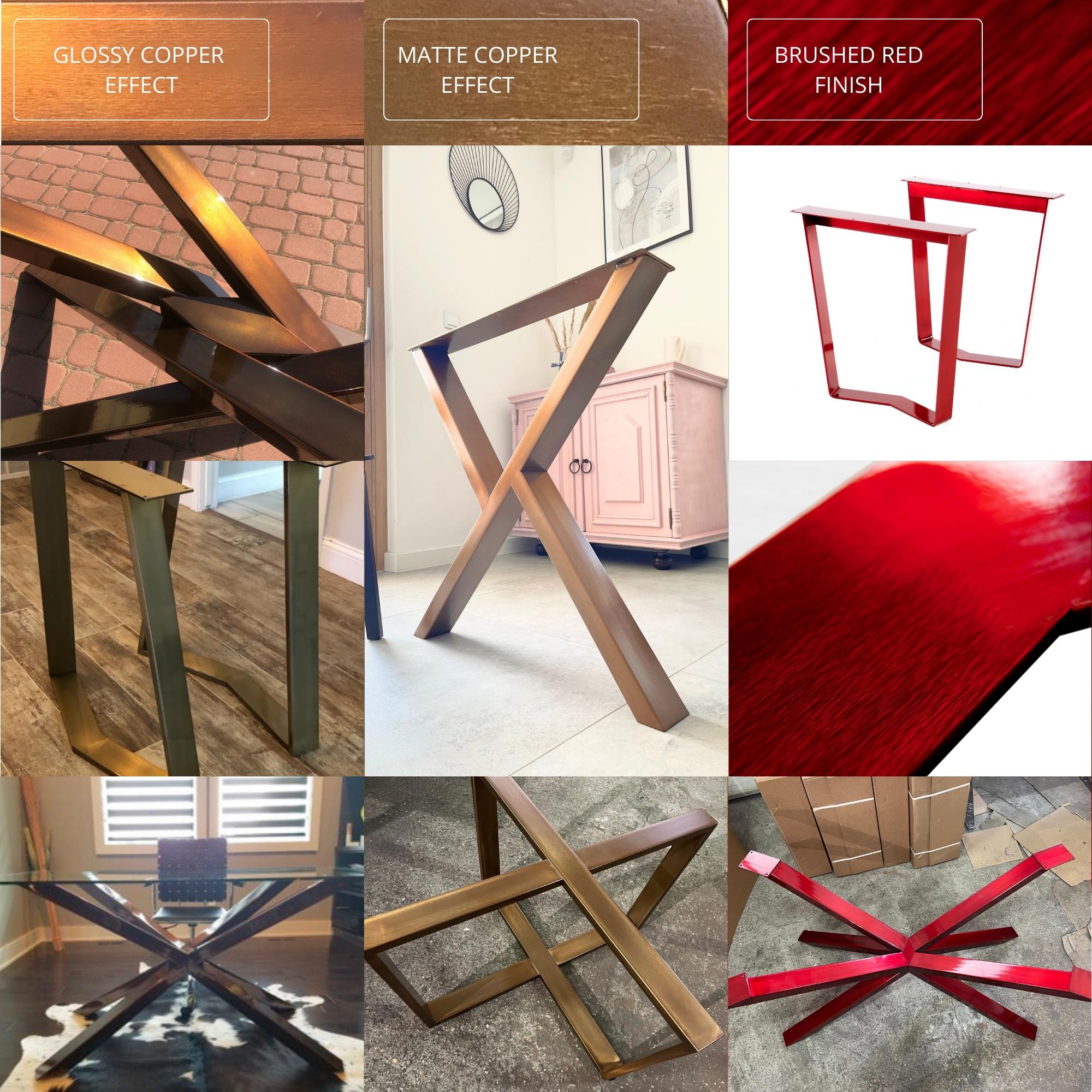 Gambe Per Tavolo In Metallo Nero PJ7087 - Base 40x40 Cm, Altezza 73 Cm | Per Tavoli Fino 70x70 O Ø80 Cm - Foto 7