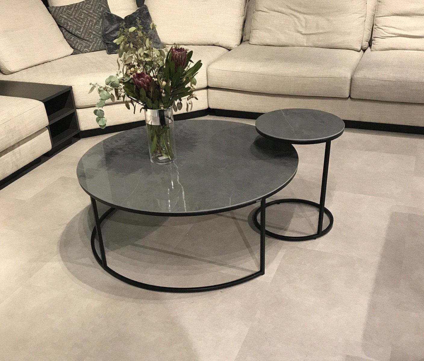 Quartz Coffee Table Round / Luxury Italian Quartz Top Small Round