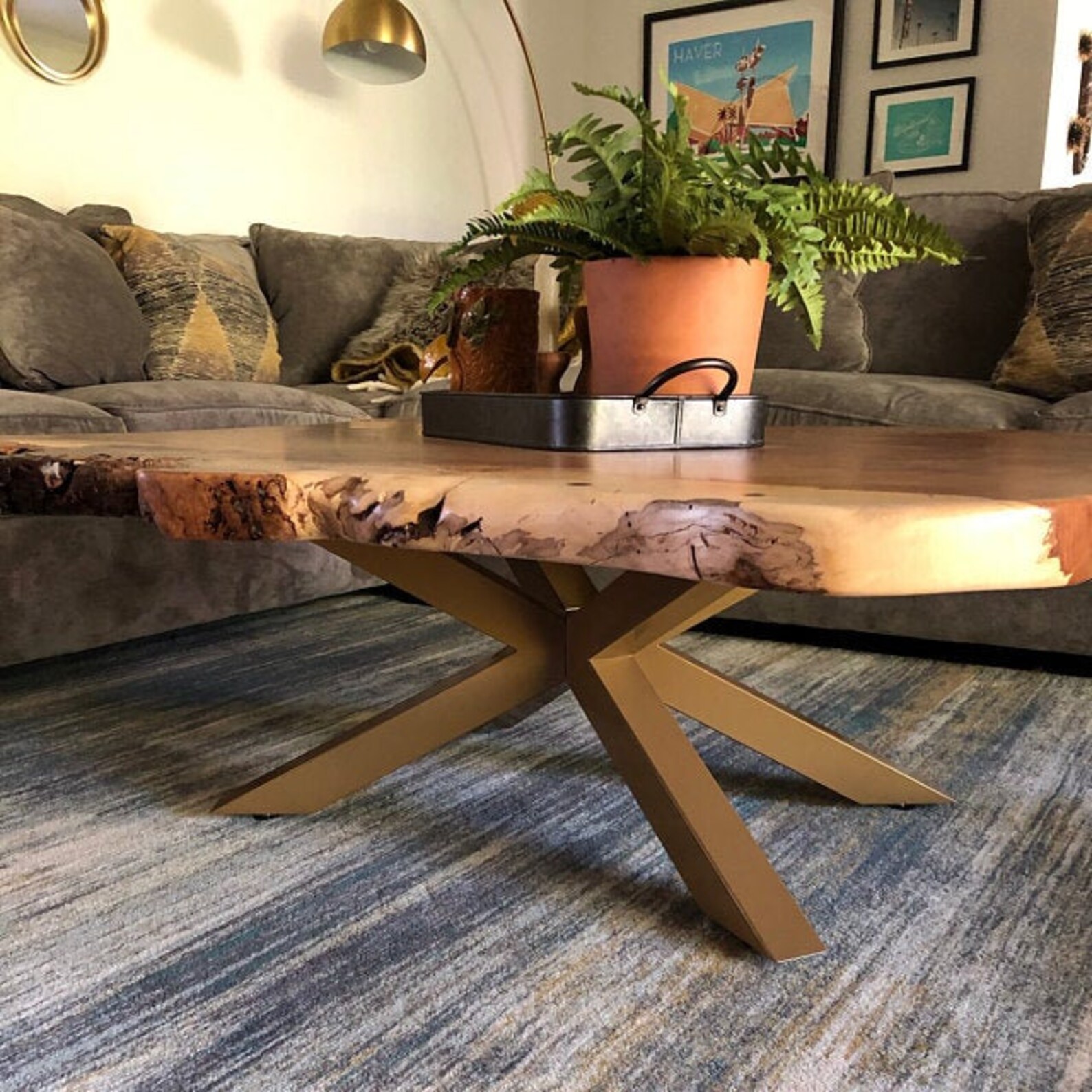 Round Coffee Table Base Round Coffee Table DIY Modern Etsy