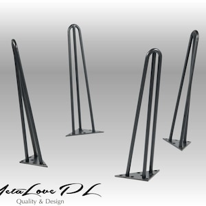 16 &quot;HAIRPIN Couchtischbeine, Höhe 26 &quot;- 18&quot; SET (4)