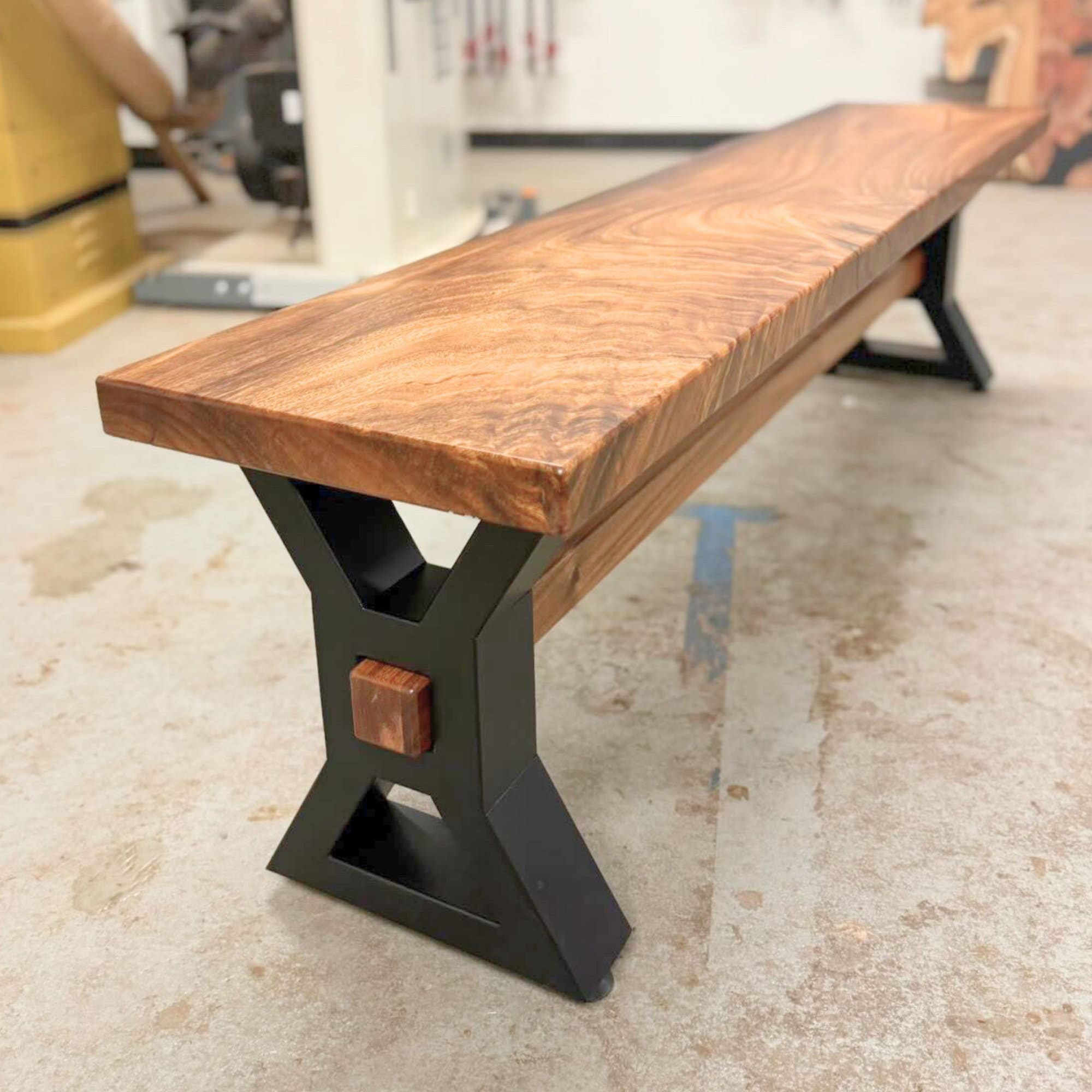 Country Style Bench Legs, Metal Legs For Wood Tabletop, Dining Room Set, Modern Farmhouse Kitchen Table, Coffee Table Legs, OTTO, Set of 2