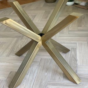 Modern Metal Table Base To Round Glass Tabletop, Dining Table Base For Glass Top, Table Legs For Wood Top, Kitchen Table Base, XSAVI 70.70