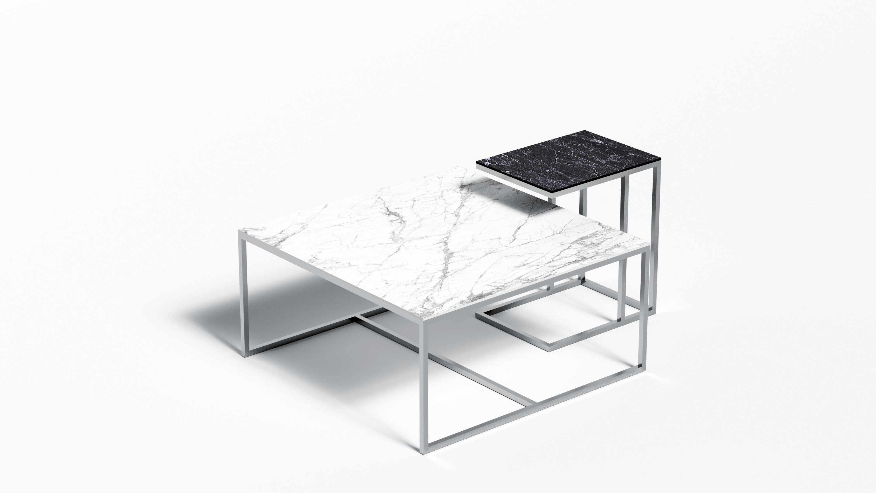 Table d'appoint, table basse, tables basses en quartz, table basse, table en marbre, tables basses QUADRO