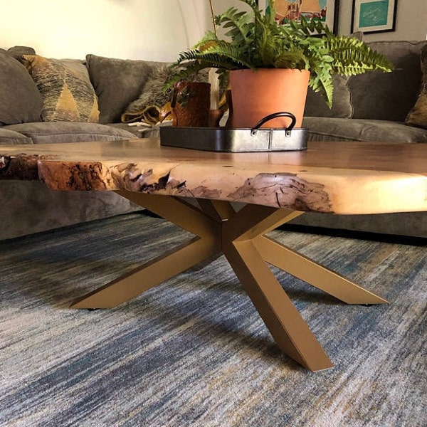 Metal Coffee Table Legs. Spider Steel Coffee Table Legs. Modern coffee table Base. Industrial Table Legs for Live Edge Wood.  XSAVI 60.60