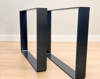 Gambe per tavolino da caffè, gambe per panca, piedini per mobile, gambe per credenza in acciaio CRUDO FLAT 60.5, altezza 40 cm.
