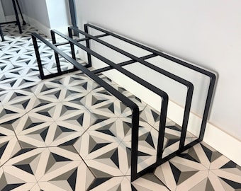 Modern Shoe Rack, Entryway Shoe Organizer, Industrial Metal Shoe Rack