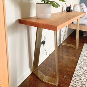 Trapezoid Metal Legs, Bar Height, Counter Height, Table Height, Bench Height, Console,  Dining Table, Desk Legs, Set of 2, YAKO 80.20