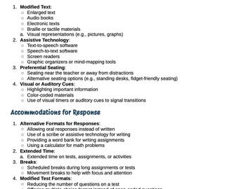 Die ultimative IEP Accommodation Toolkit Ressourcen