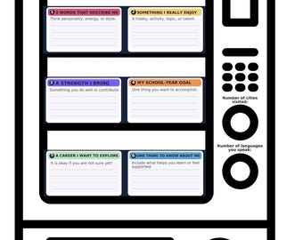Vending Machine All About Me Worksheet, Back to School Activity, Student Introduction (PDF)