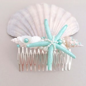 Beach hair comb,Beach wedding,Sea shell hair accessory,Seashell Hair accessories,Mermaid hair comb,Starfish,shell bridal hair comb,Headpiece