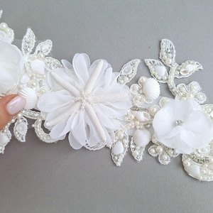 Brautgürtel mit Muscheln, Maritime Hochzeit, Meer
