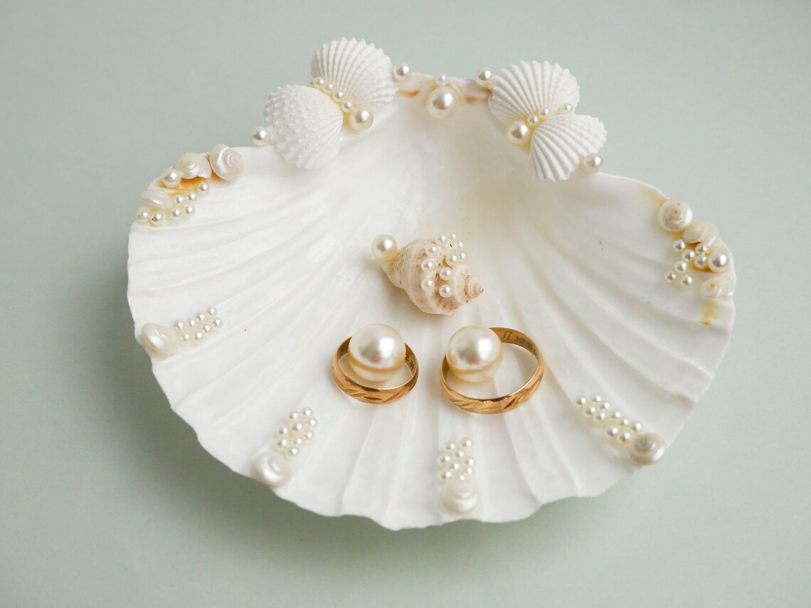 Shell Ring Holder Wedding Ring Holder Seashell Etsy