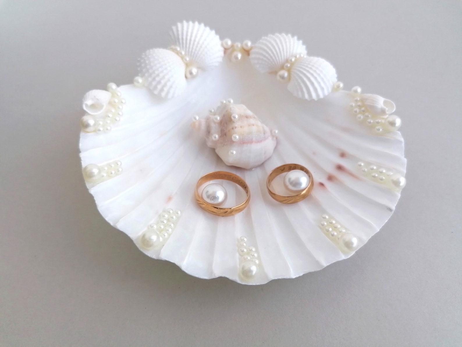 Shell Ring Holder Wedding Ring Holder Seashell Etsy