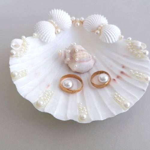 Shell Ring Holder Wedding Ring Holder Seashell Etsy