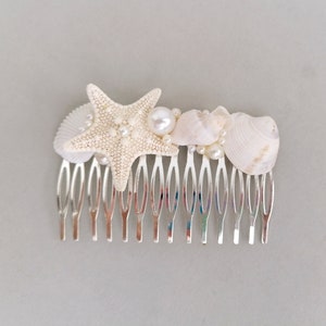 Seashell hair comb, Beach wedding,Beach hair accessory,Seashell Hair accessories,Mermaid hair comb,Starfish,shell bridal hair comb,Headpiece