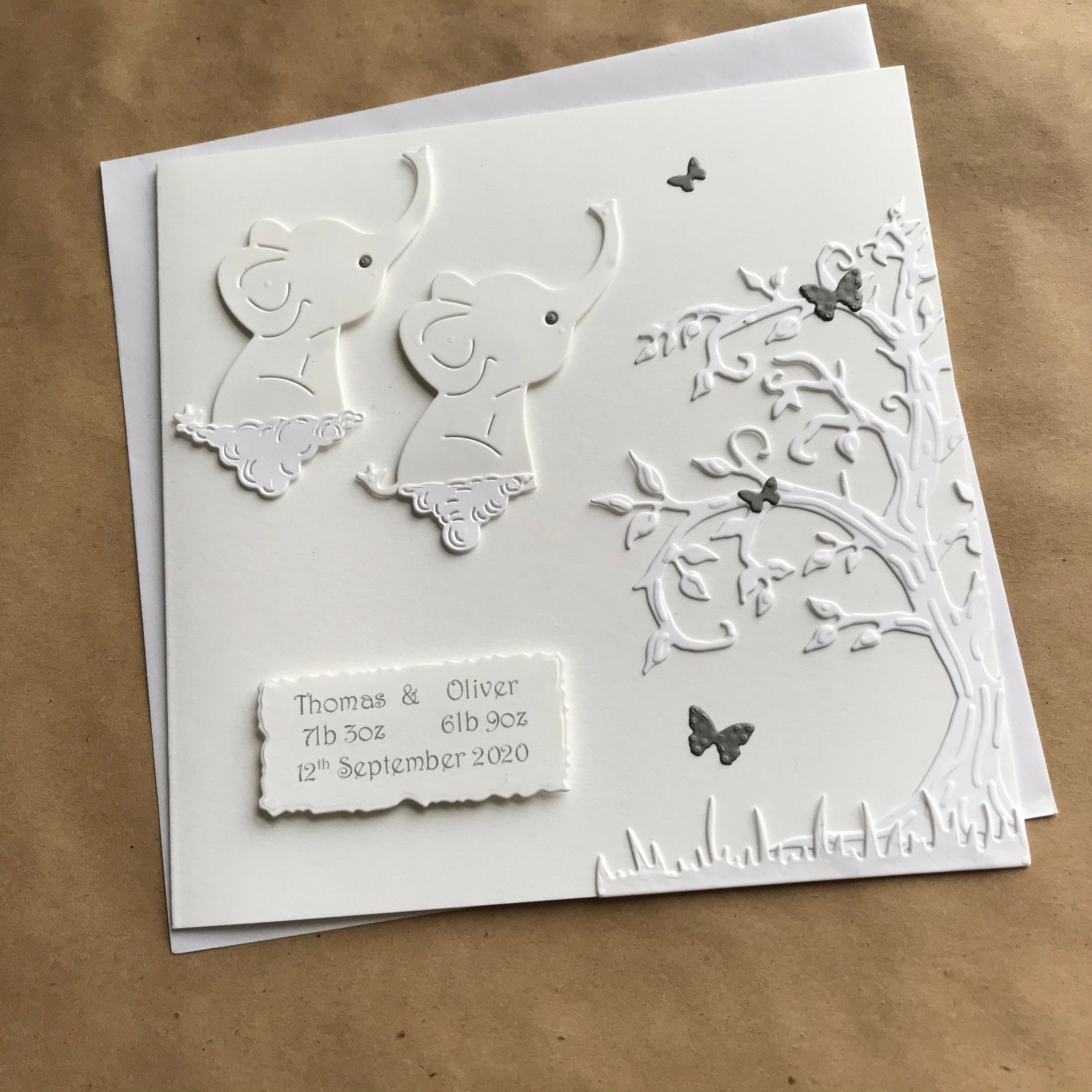 Zwillinge Karte personalisiert Zwillinge Karte Baby | Etsy