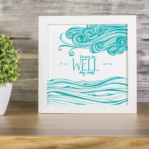 It Is Well With My Soul: handmade PRINTABLE INSTANT DOWNLOAD 6 color versions included image 1