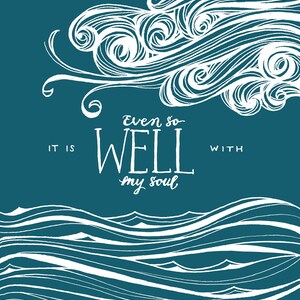 It Is Well With My Soul: handmade PRINTABLE INSTANT DOWNLOAD 6 color versions included image 4